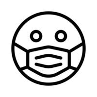 Ill emoji design, face mask on emoji face vector