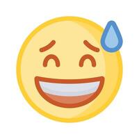 An editable icon of laughing emoji, easy to use and download vector