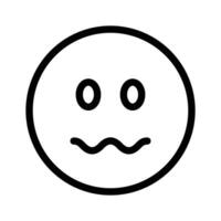 Nervous emoji design, ready to use vector