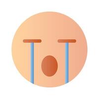 obtener esta increíble llorando emoji diseño, personalizable vector