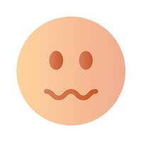 Nervous emoji design, ready to use vector