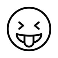 Face with tongue out, laugh emoji , joking emoji icon design vector