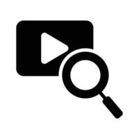 player with magnifier, concept icon of search vector