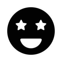 Get this creative excitement emoji in modern style vector