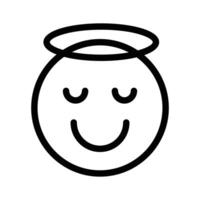 Perfectly designed icon of angel emoji, ready to use vector