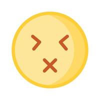 Sour face emoji icon, creative and premium vector