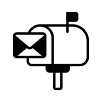 un icono de postal caja, correo caja diseño, buzón icono vector