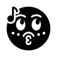Have a look at this creative whistle emoji design vector