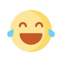 An editable icon of laughing emoji, easy to use and download vector