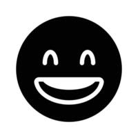 An editable icon of laughing emoji, easy to use and download vector