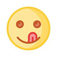 prima de saboreando emoji en moderno estilo vector