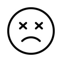 Grab this creative icon of disappointed emoji in modern style vector