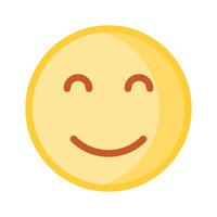 Calm face emoji icon, proud, cool expressions design vector