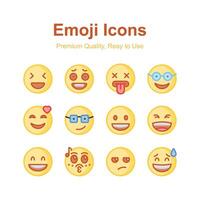 Get this amazing emoji icons set, ready to use and download vector