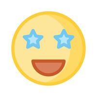 Get this creative excitement emoji in modern style vector