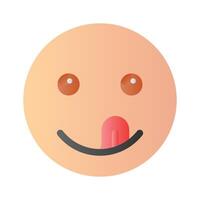 prima de saboreando emoji en moderno estilo vector