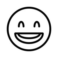 An editable icon of laughing emoji, easy to use and download vector