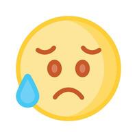 Get your hands on perfectly designed sad emoji icon, customizable vector