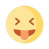 cara con lengua afuera, risa emoji , bromas emoji icono diseño vector