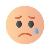 obtener tu manos en perfectamente diseñado triste emoji icono, personalizable vector