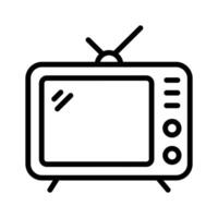 moderno de televisión, Clásico televisión icono en editable estilo vector