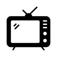 moderno de televisión, Clásico televisión icono en editable estilo vector