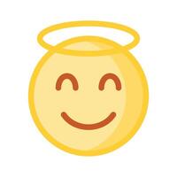 Perfectly designed icon of angel emoji, ready to use vector