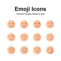 Pack of emoji icons in modern design style, ready to use and download vector