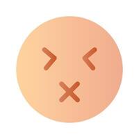 Sour face emoji icon, creative and premium vector