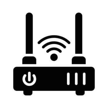 Wifi router icon design, wireless internet provider vector