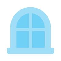 Glass window with different blocks, icon of window in modern style vector
