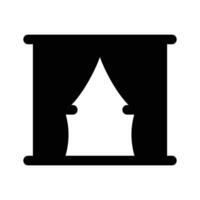 Get your hold on this carefully designed icon of curtains, premium of house curtains vector