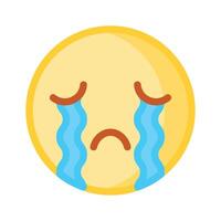 Get this amazing crying emoji design, customizable vector
