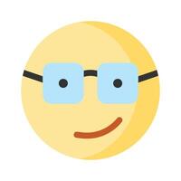 Arrogant emoji design, ready to use vector