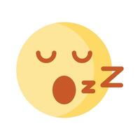 Sleepy, sleeping, tiredness emoji design vector