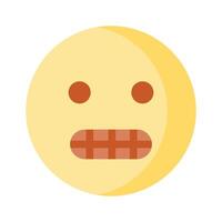 Grimacing emoji design, premium design vector