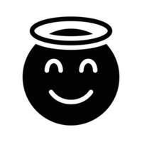 Perfectly designed icon of angel emoji, ready to use vector