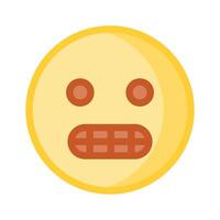 Grimacing emoji design, premium design vector