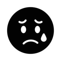 obtener tu manos en perfectamente diseñado triste emoji icono, personalizable vector