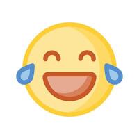 An editable icon of laughing emoji, easy to use and download vector