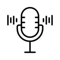 bien diseñado icono de micrófono, grabación mic diseño vector