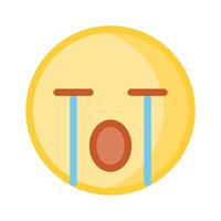 obtener esta increíble llorando emoji diseño, personalizable vector