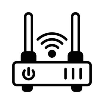 Wifi router icon design, wireless internet provider vector