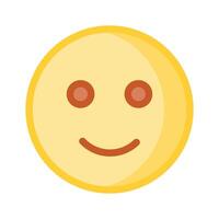 creativo de contento cara emoji en moderno estilo vector