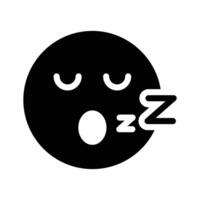 somnoliento, durmiendo, cansancio emoji diseño vector