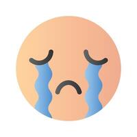 obtener esta increíble llorando emoji diseño, personalizable vector