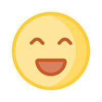 An editable icon of laughing emoji, easy to use and download vector