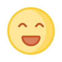 An editable icon of laughing emoji, easy to use and download vector