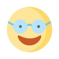 Nerd emoji icon design, ready for premium use vector