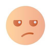 Pixel perfect icon of jealous emoji, isolated on white background vector